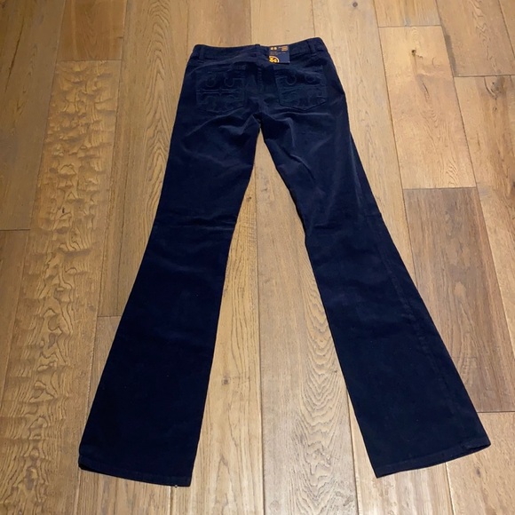 Tory Burch Classic Tory Boot Navy blue pants low rise 25 - Picture 3 of 8